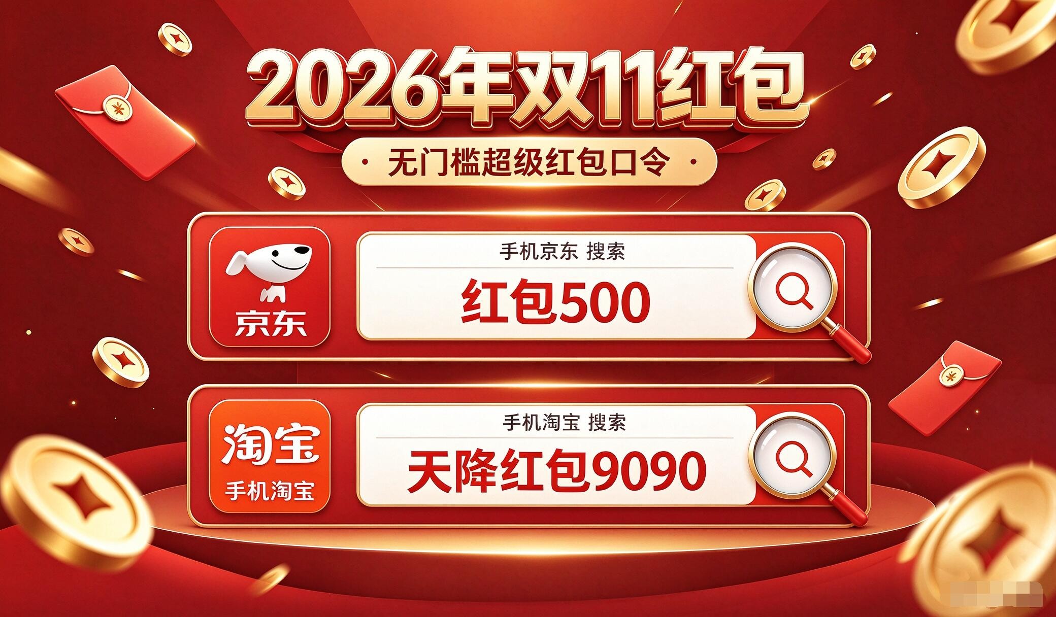 2026京东淘宝天猫双11活动红包口令汇总！附完整时间表+优惠细则，一文看懂怎么买更省！
